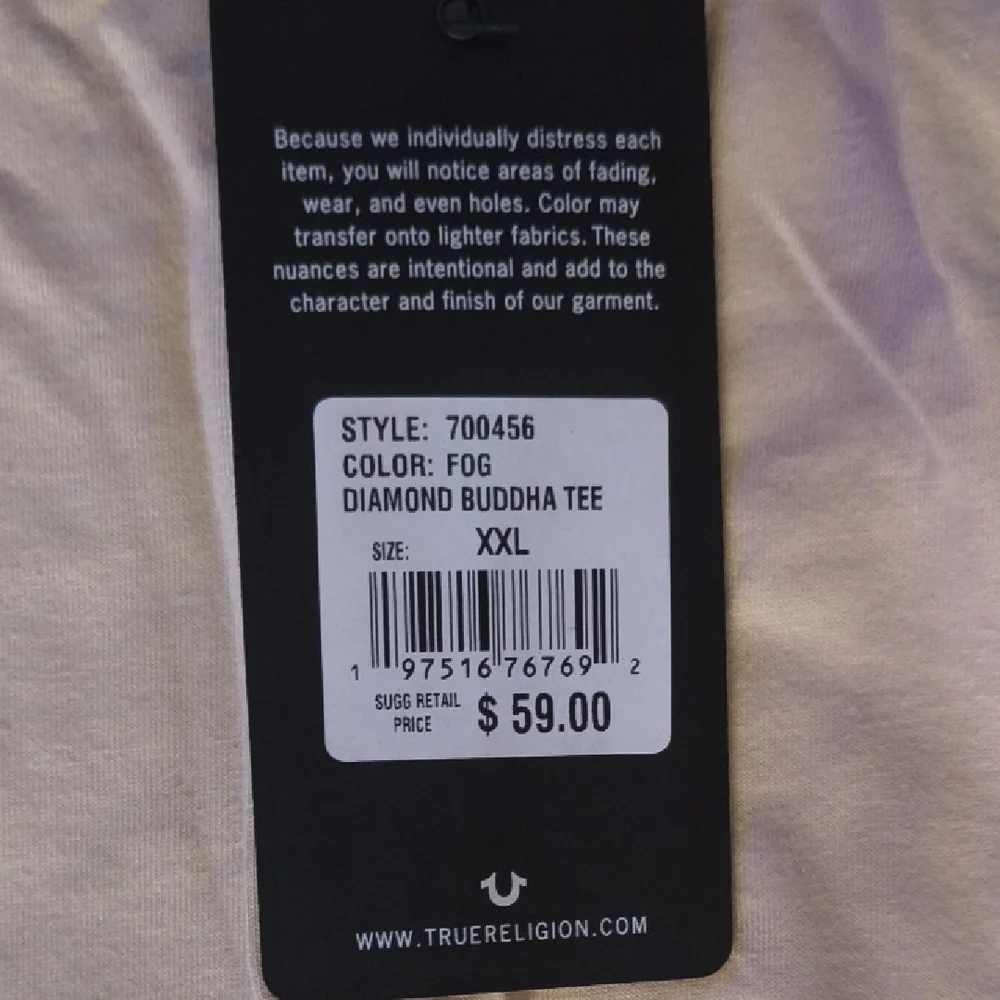 True Religion White Graphic Tee